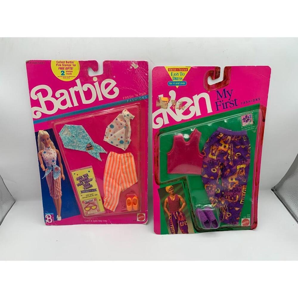 vintage Barbie and Ken "My First Fashions" outfits